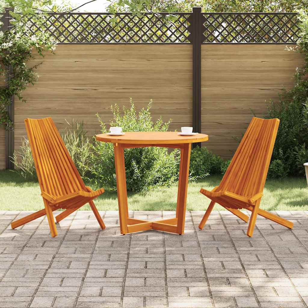 Sedie da giardino pieghevoli 2 pcs Marrone 56 x 69 x 84 m