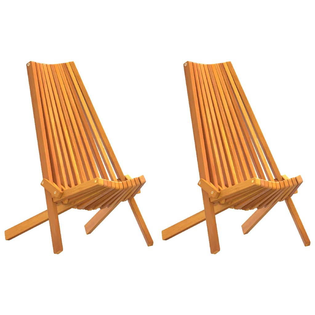 Sedie da giardino pieghevoli 2 pcs Marrone 56 x 69 x 84 m