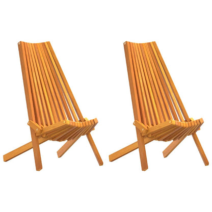 Sedie da giardino pieghevoli 2 pcs Marrone 56 x 69 x 84 m