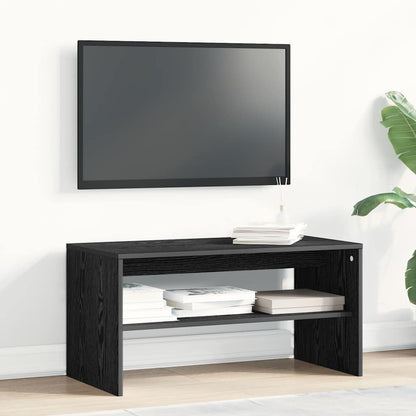 Mobile Porta TV Rovere Nero 80x40x40 cm in Legno Multistrato