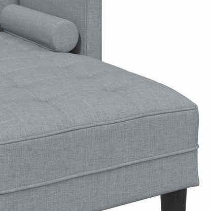 Set di divani 2 pcs Grigio chiaro 173 x 131 x 67 cm Tessuto