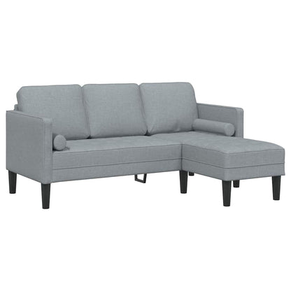 Set di divani 2 pcs Grigio chiaro 173 x 131 x 67 cm Tessuto