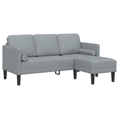 Set di divani con cuscino 2 pcs Grigio chiaro Poliestere | homemem39