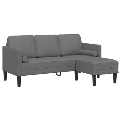 Set di divani 2 pcs Grigio scuro 173 x 131 x 67 cm Tessuto