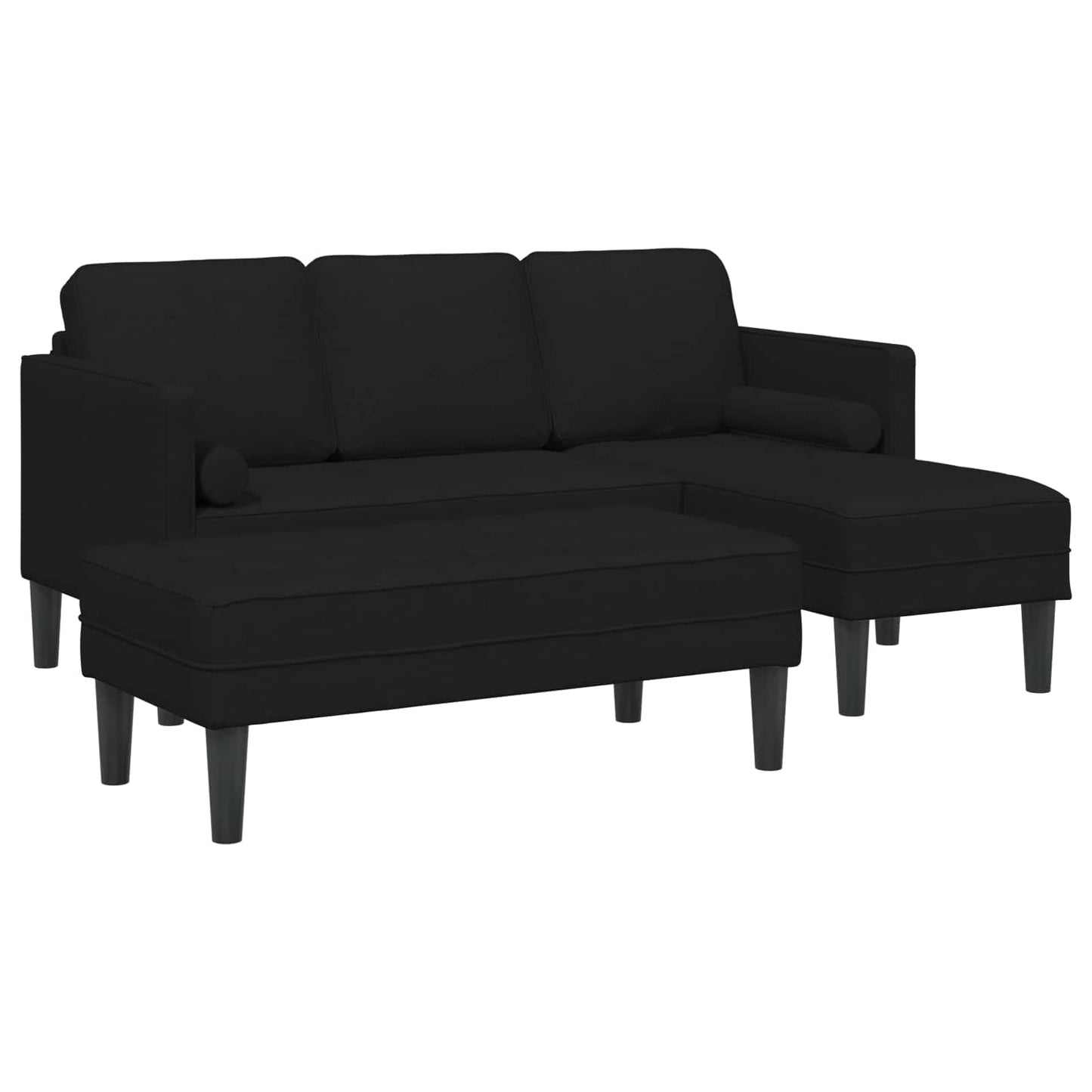 Set di divani con cuscino 2 pcs Nero Poliestere | homemem39