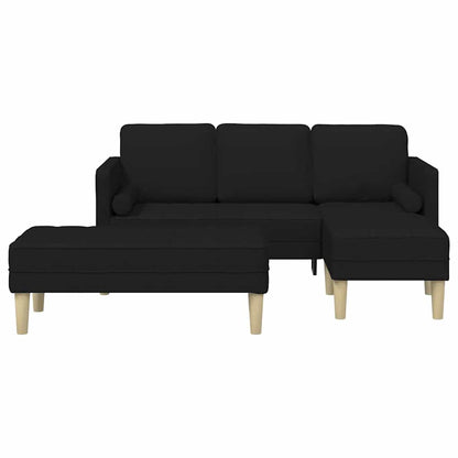 Set di divani 2 pcs Nero 173 x 131 x 67 cm Tessuto