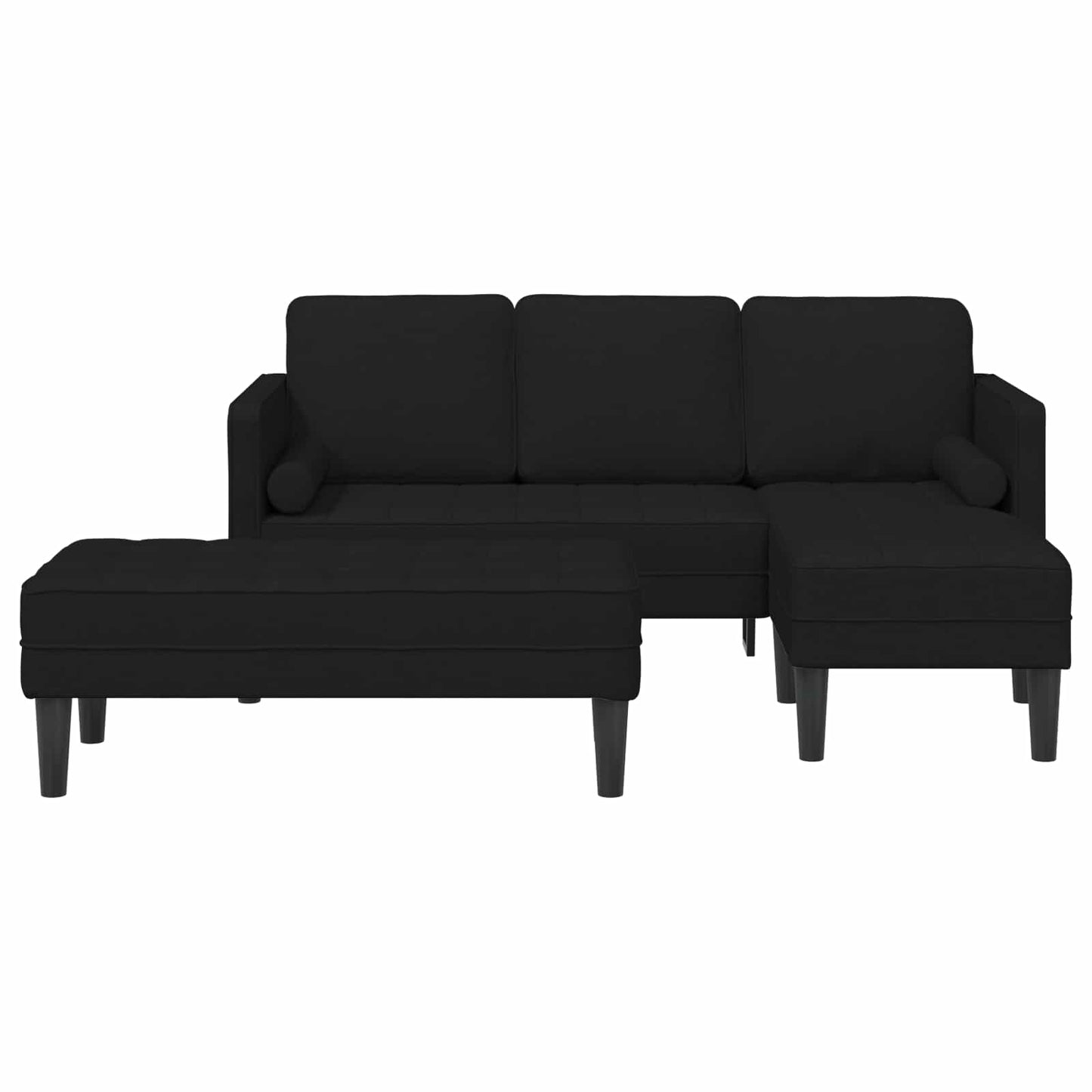 Set di divani con cuscino 2 pcs Nero Poliestere | homemem39