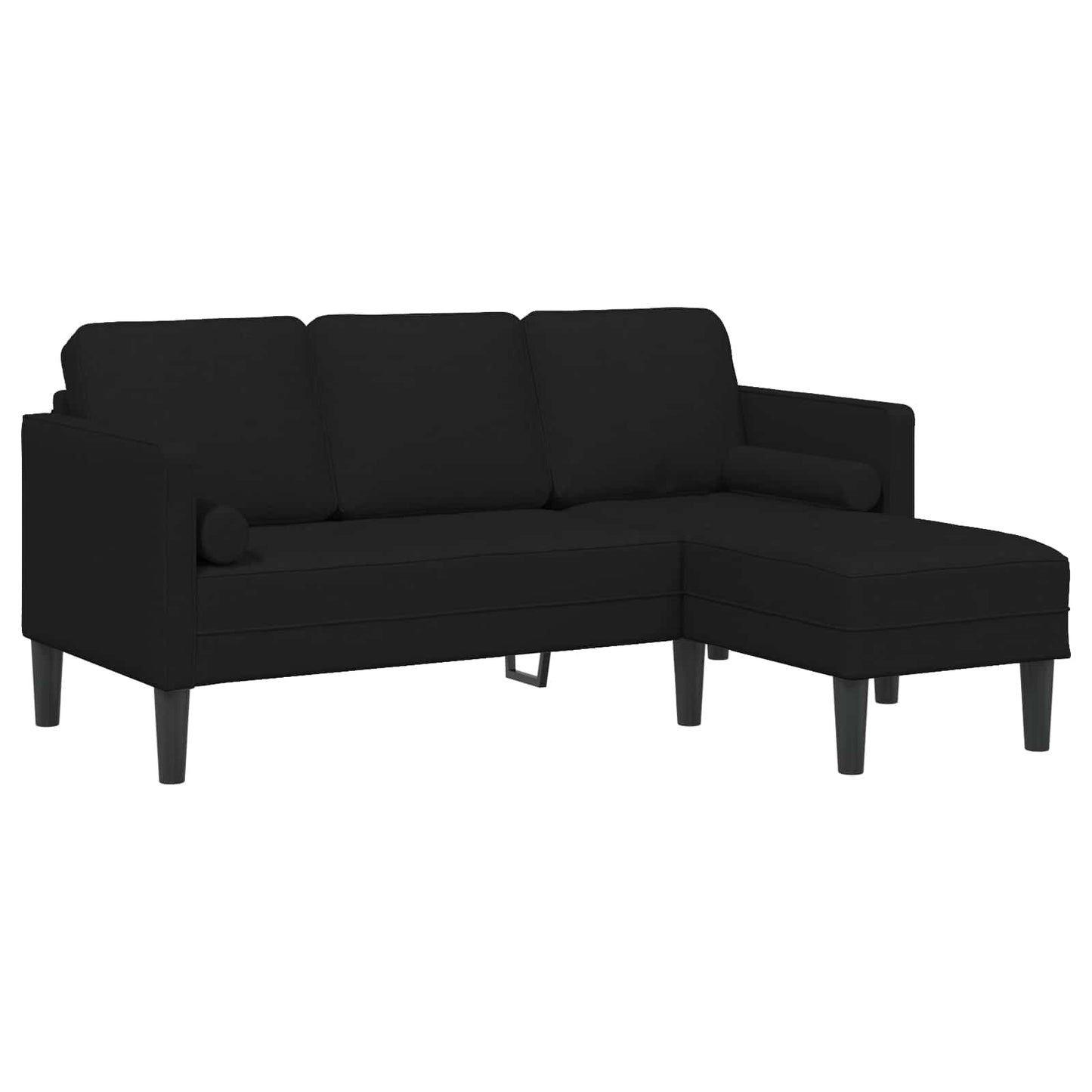 Set di divani con cuscino 2 pcs Nero Poliestere | homemem39