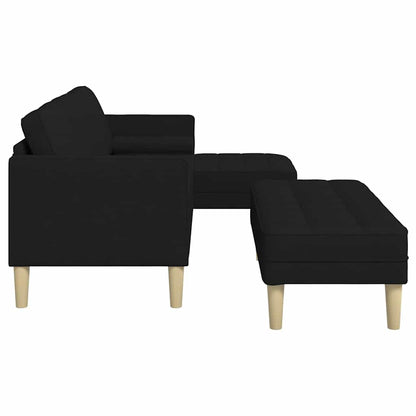Set di divani 2 pcs Nero 173 x 131 x 67 cm Tessuto