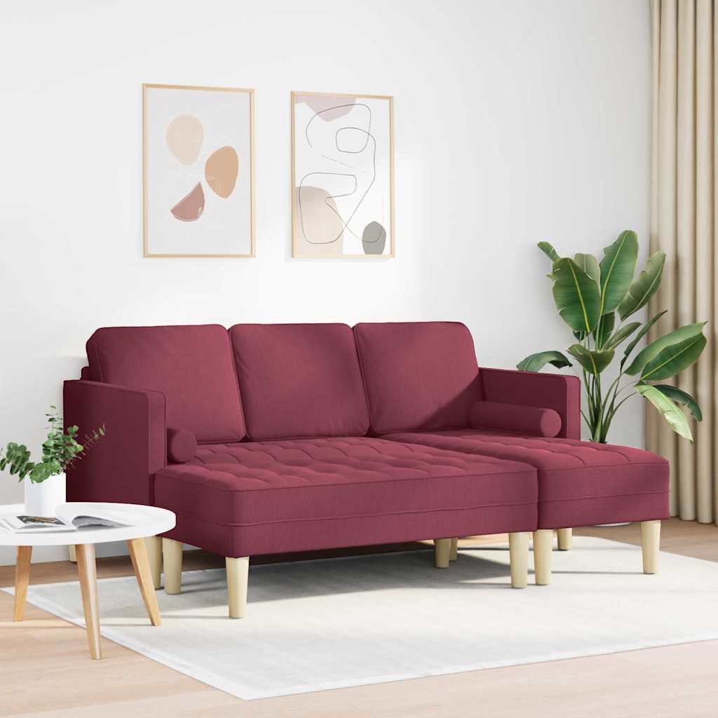 Set di divani 2 pcs Rosso vino 173 x 131 x 67 cm Tessuto - homemem39