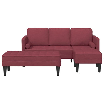 Set di divani 2 pcs Rosso vino 173 x 131 x 67 cm Tessuto - homemem39