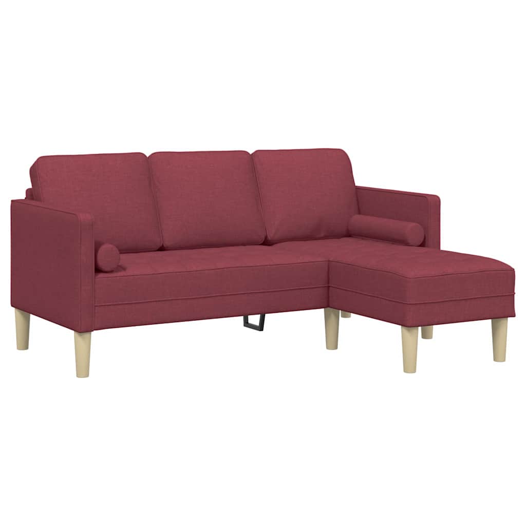 Set di divani 2 pcs Rosso vino 173 x 131 x 67 cm Tessuto - homemem39