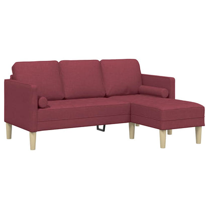 Set di divani 2 pcs Rosso vino 173 x 131 x 67 cm Tessuto - homemem39