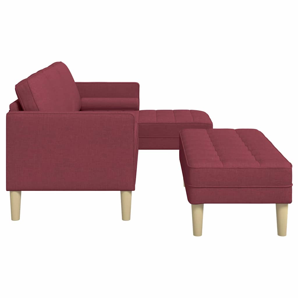 Set di divani 2 pcs Rosso vino 173 x 131 x 67 cm Tessuto - homemem39