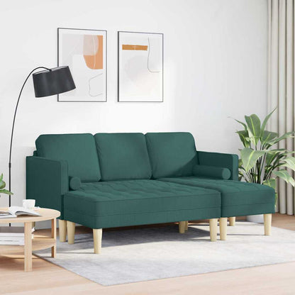 Set di divani 2 pcs Verde Scuro 173 x 131 x 67 cm Tessuto
