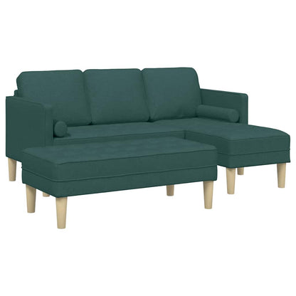 Set di divani 2 pcs Verde Scuro 173 x 131 x 67 cm Tessuto