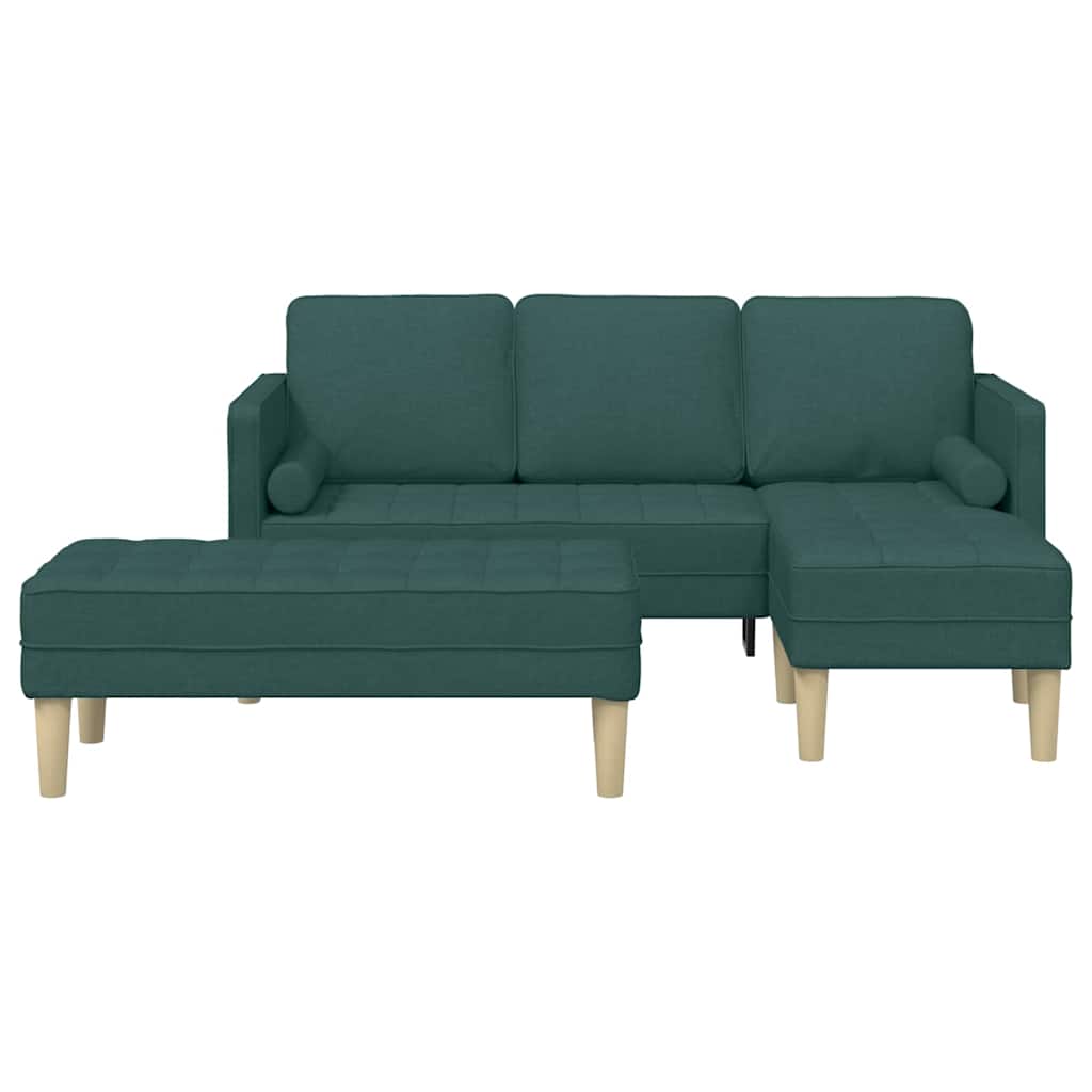 Set di divani 2 pcs Verde Scuro 173 x 131 x 67 cm Tessuto