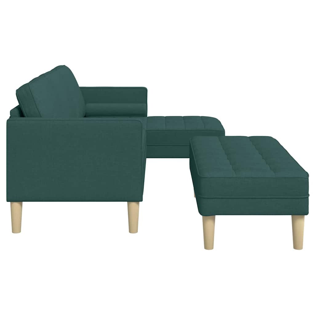 Set di divani 2 pcs Verde Scuro 173 x 131 x 67 cm Tessuto