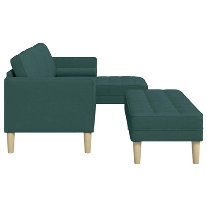 Set di divani 2 pcs Verde Scuro 173 x 131 x 67 cm Tessuto