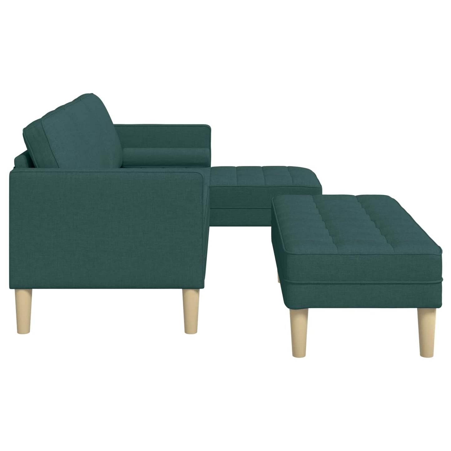Set di divani con cuscino 2 pcs Verde Scuro Poliestere | homemem39