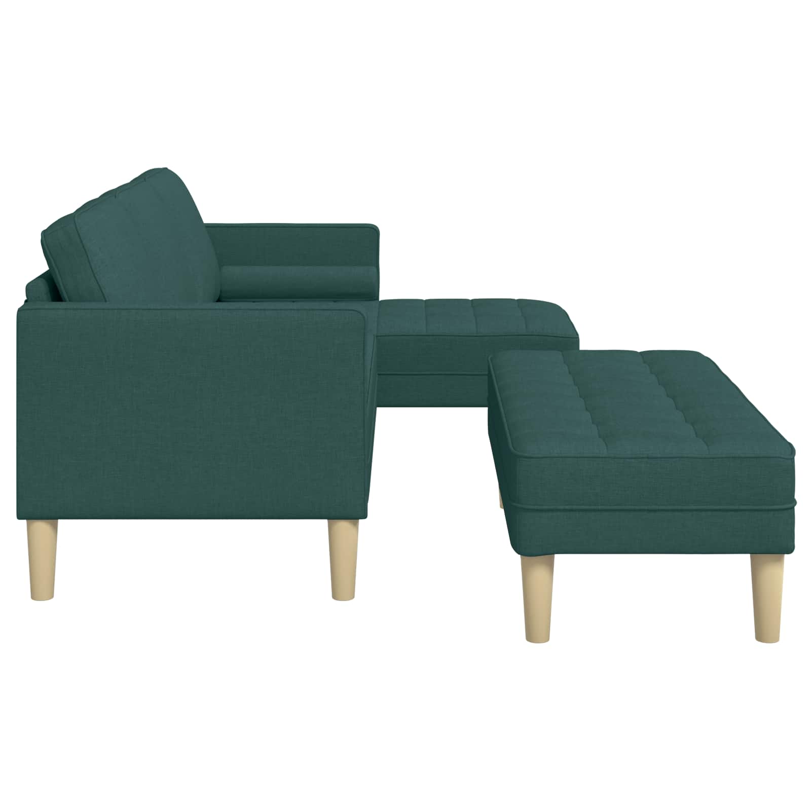 Set di divani con cuscino 2 pcs Verde Scuro Poliestere | homemem39