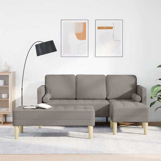 Set di divani 2 pcs Grigio talpa 173 x 131 x 67 cm Tessuto