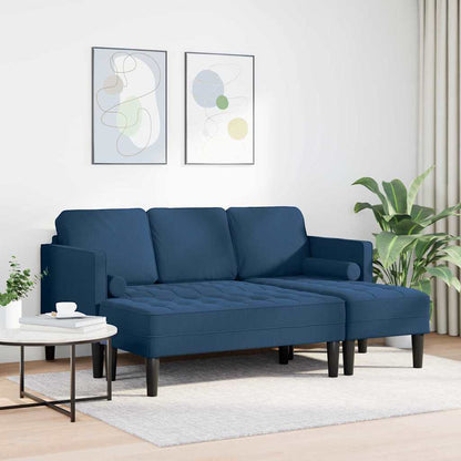 Set di divani 2 pcs Blu 173 x 131 x 67 cm Tessuto