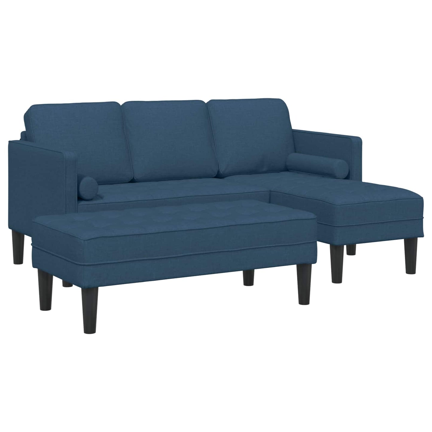 Set di divani con cuscino 2 pcs Blu Poliestere | homemem39