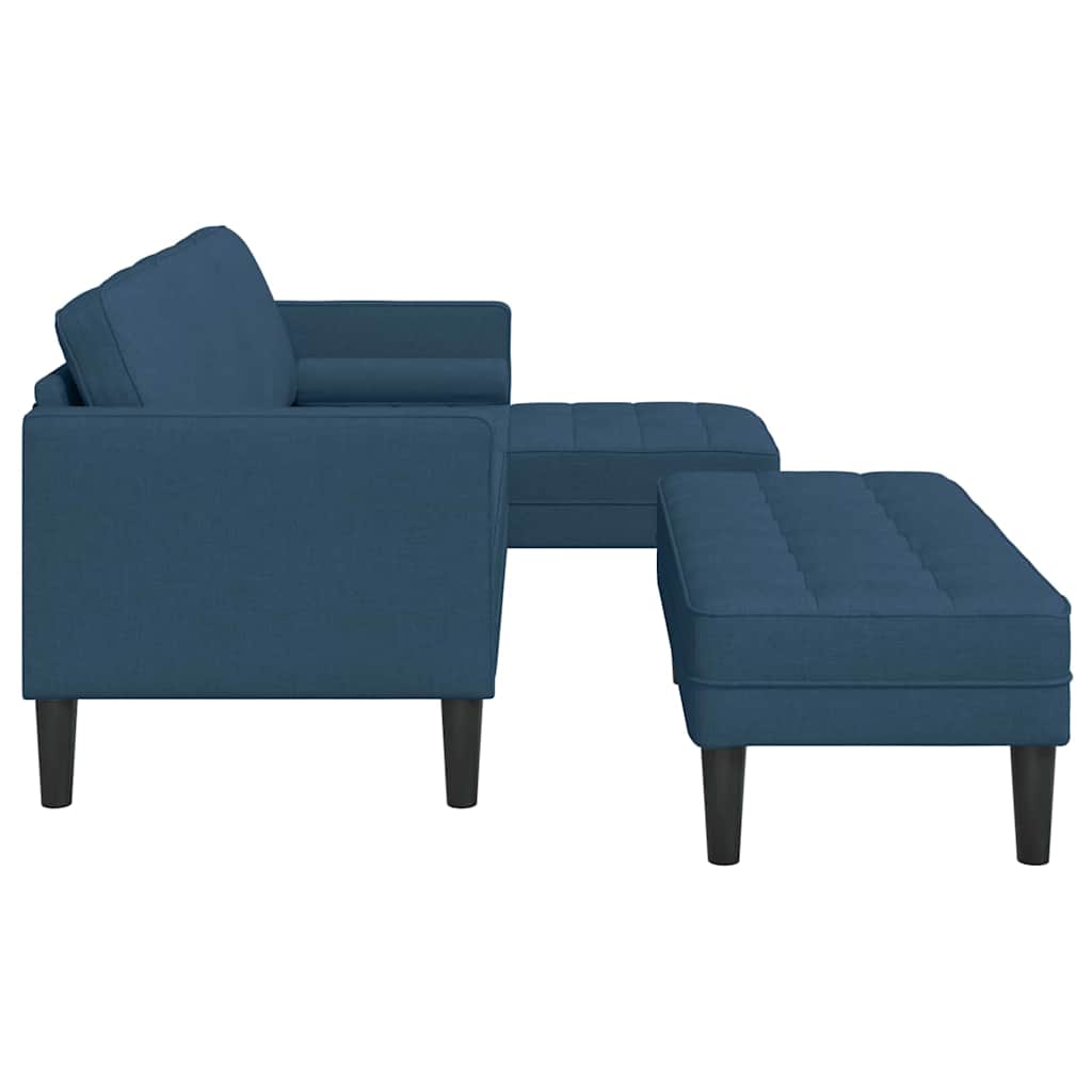 Set di divani 2 pcs Blu 173 x 131 x 67 cm Tessuto