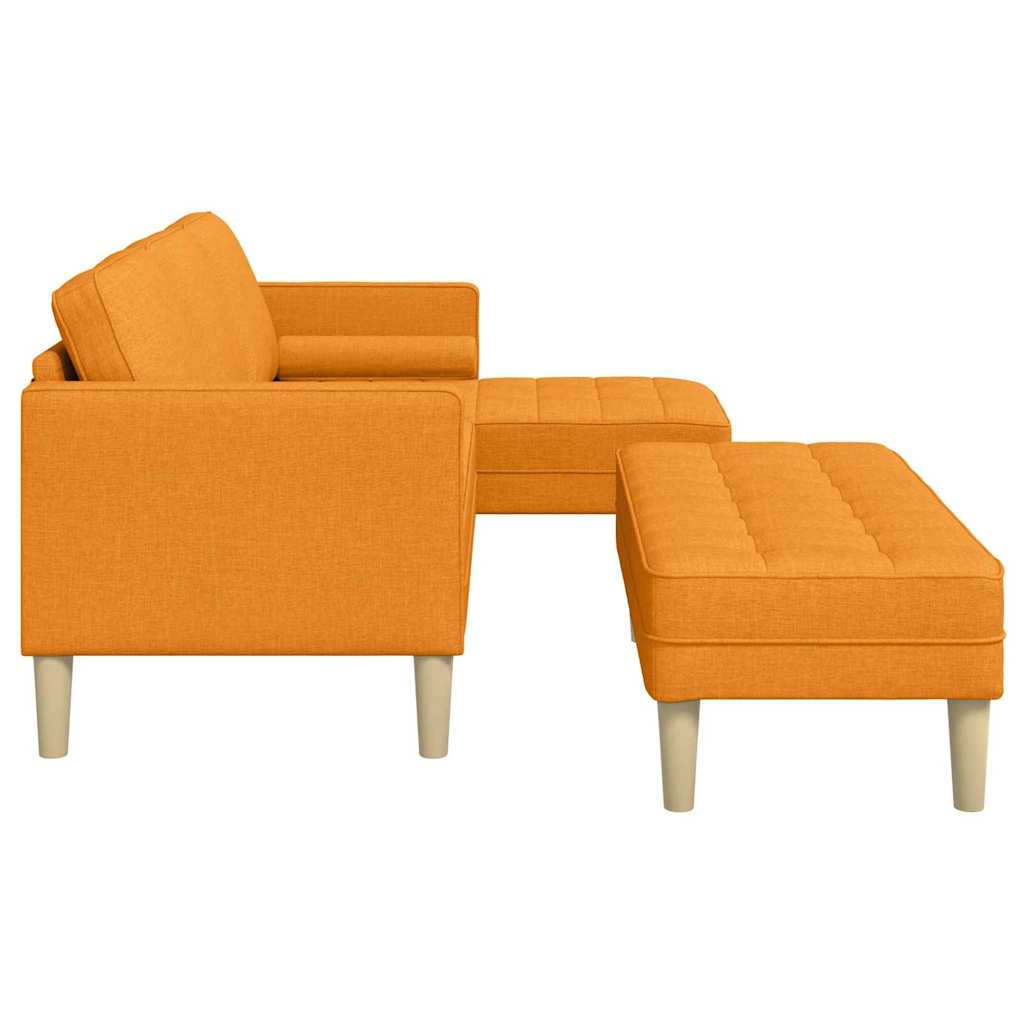Set di divani con cuscino 2 pcs Giallo Scuro Poliestere | homemem39