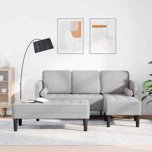Set di divani 2 pcs Grigio nuvola 173 x 131 x 67 cm Tessuto