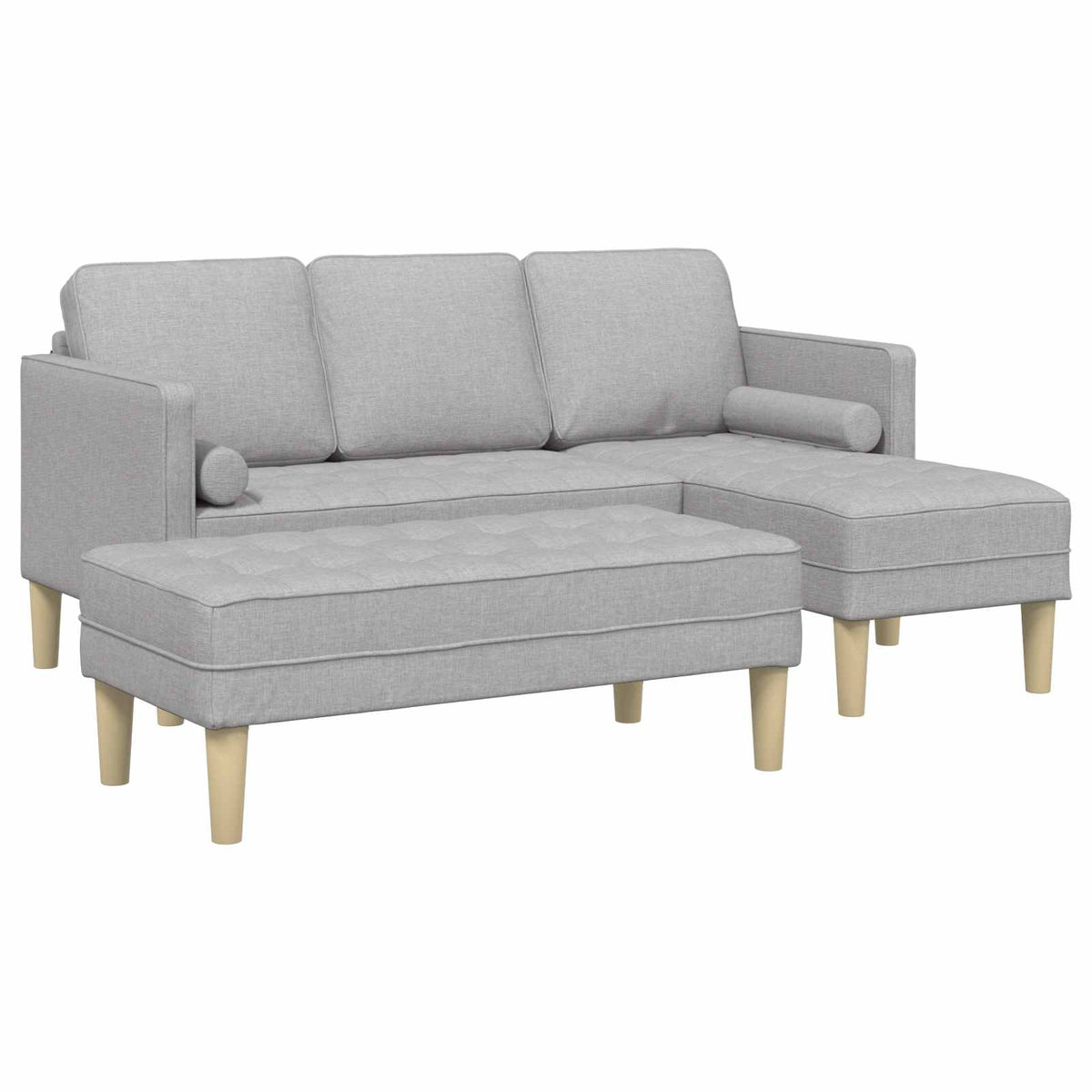 Set di divani 2 pz Grigio Nuvola Poliestere - homemem39
