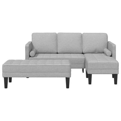 Set di divani 2 pcs Grigio nuvola 173 x 131 x 67 cm Tessuto