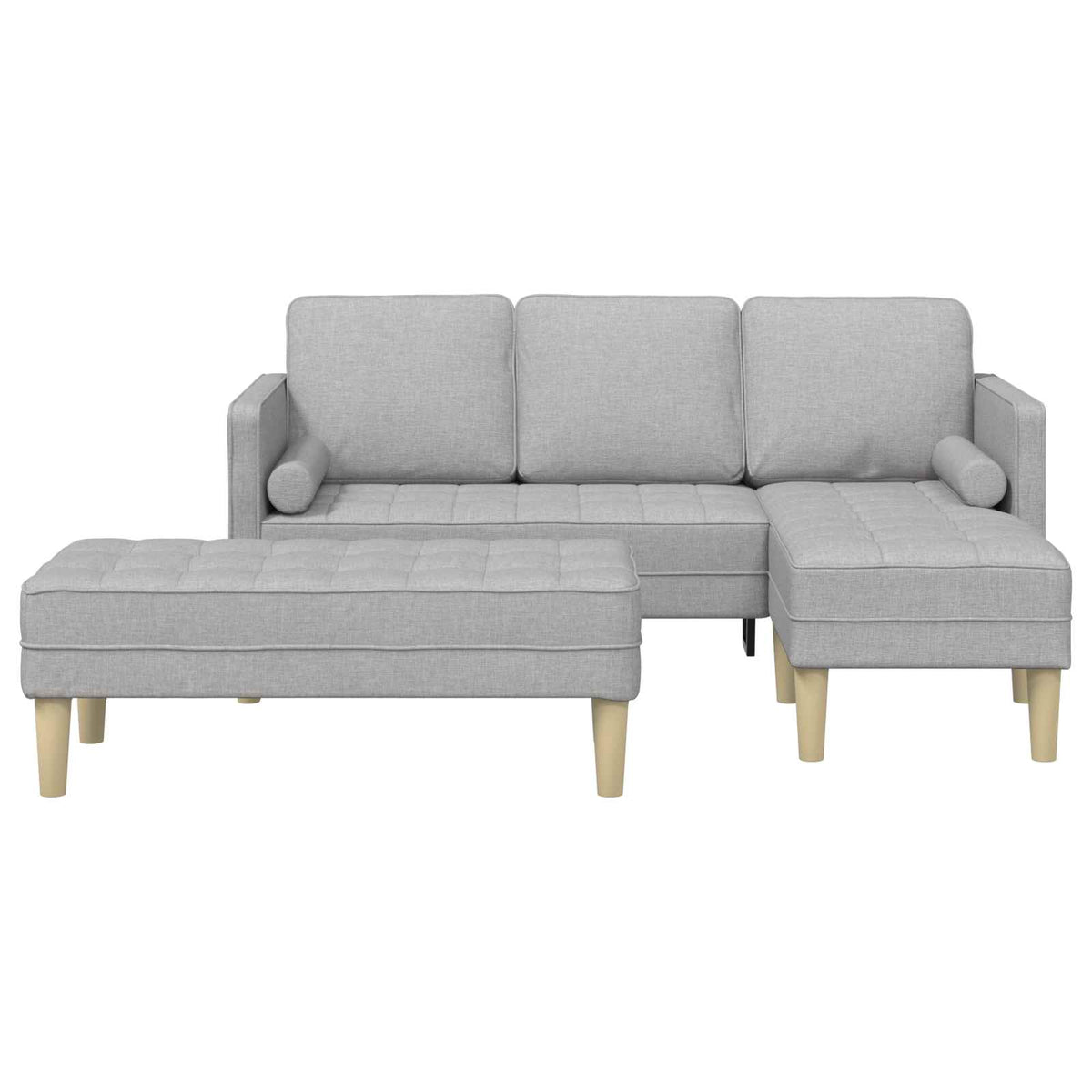 Set di divani 2 pz Grigio Nuvola Poliestere - homemem39