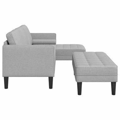 Set di divani 2 pcs Grigio nuvola 173 x 131 x 67 cm Tessuto