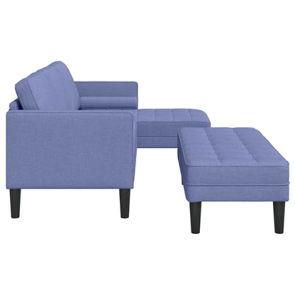 Set di divani 2 pcs Blu jeans 173 x 131 x 67 cm Tessuto