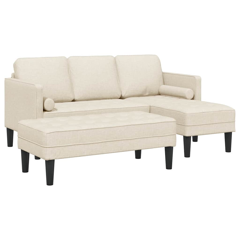 Set di divani 2 pcs Biancheria 173 x 131 x 67 cm Tessuto