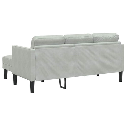 Set di divani 2 pcs Grigio chiaro 173 x 131 x 67 cm Velluto