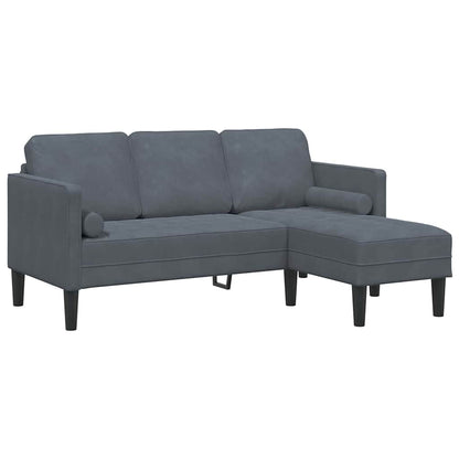 Set di divani 2 pcs Grigio scuro 173 x 131 x 67 cm Velluto
