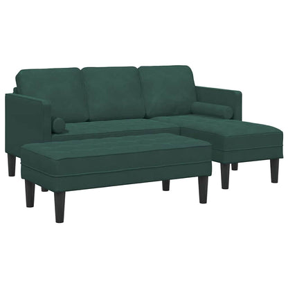 Set di divani 2 pcs Verde Scuro 173 x 131 x 67 cm Velluto
