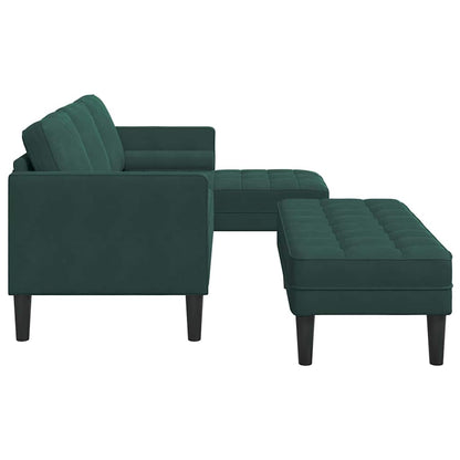 Set di divani 2 pcs Verde Scuro 173 x 131 x 67 cm Velluto