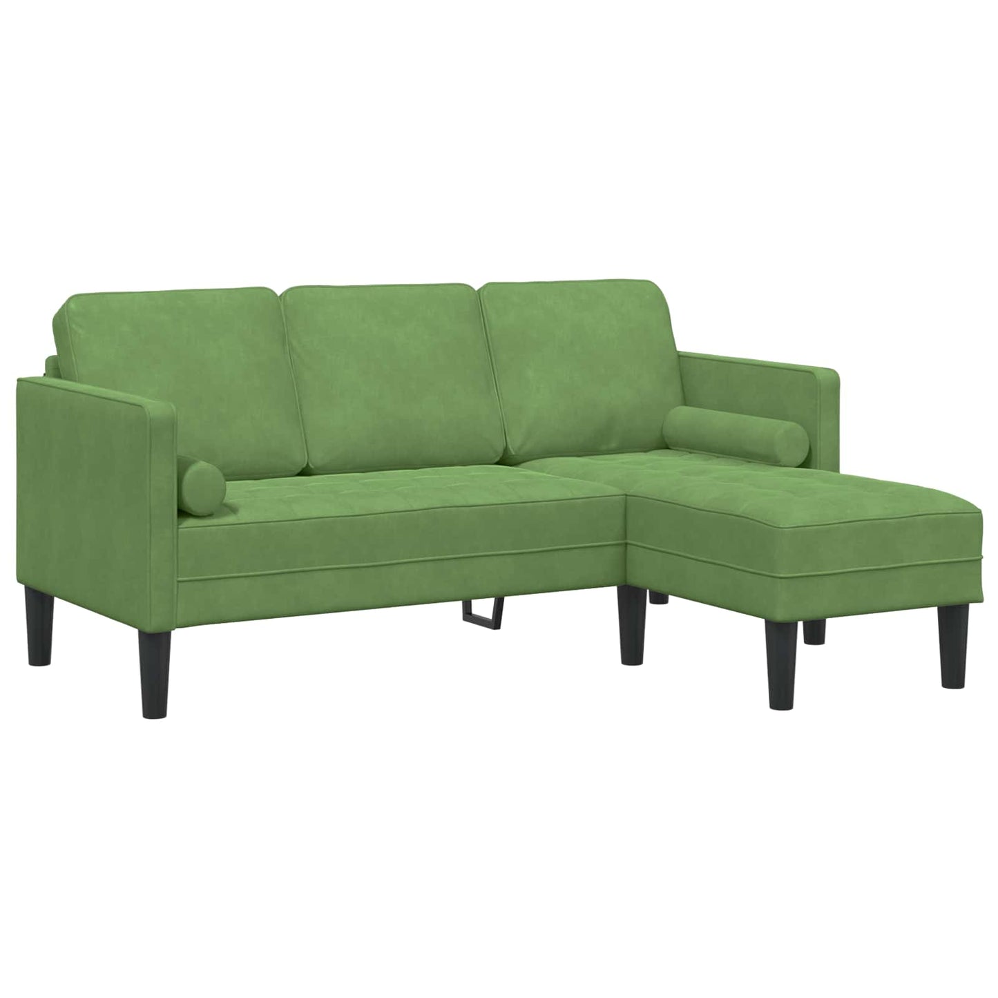 Set di divani con cuscino 2 pcs Verde chiaro Poliestere