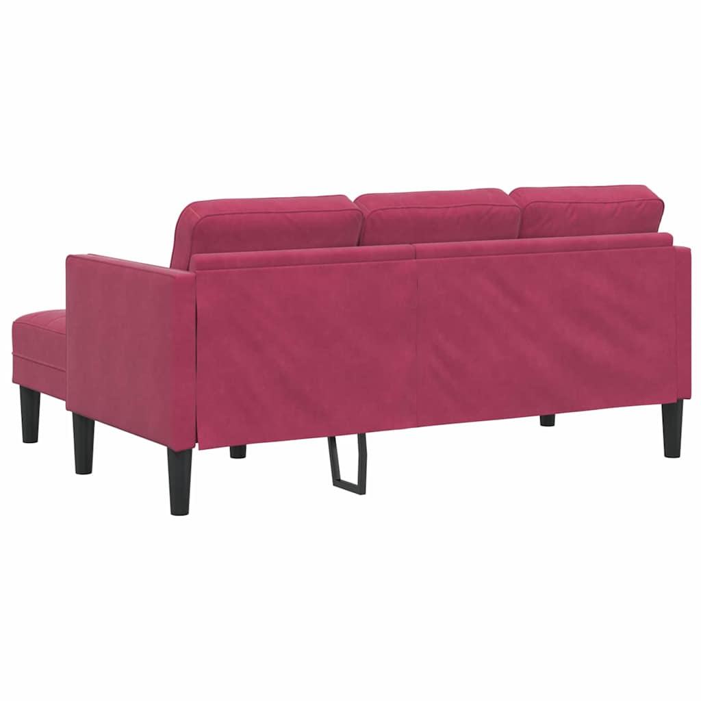 Set di divani 2 pcs Rosso vino 173 x 131 x 67 cm Velluto