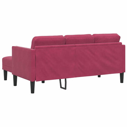 Set di divani 2 pcs Rosso vino 173 x 131 x 67 cm Velluto