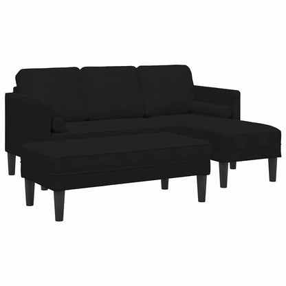 Set di divani 2 pcs Nero 173 x 131 x 67 cm Velluto