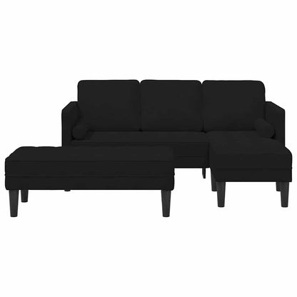 Set di divani 2 pcs Nero 173 x 131 x 67 cm Velluto