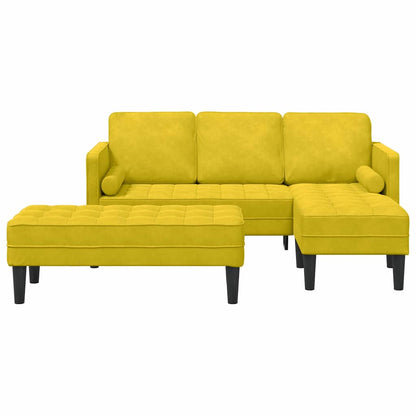Set di divani 2 pcs Giallo 173 x 131 x 67 cm Velluto