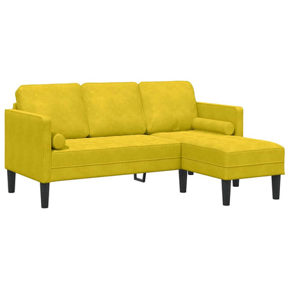Set di divani 2 pcs Giallo 173 x 131 x 67 cm Velluto