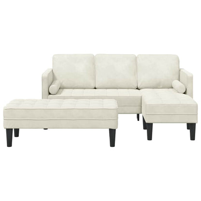 Set di divani 2 pcs Crema 173 x 131 x 67 cm Velluto