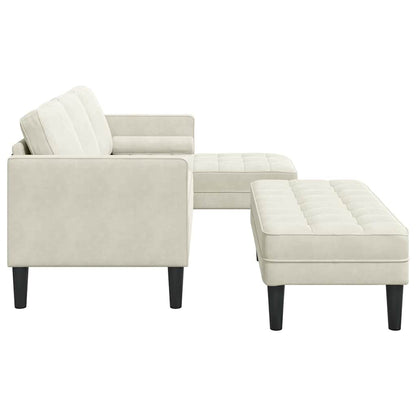 Set di divani 2 pcs Crema 173 x 131 x 67 cm Velluto